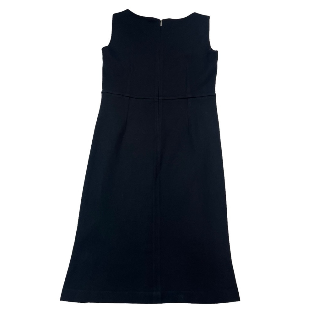 Max Mara Striped Mini Sleeveless Dress Black White Sz 42 Made In Italy Flawed* - Picture 5 of 12